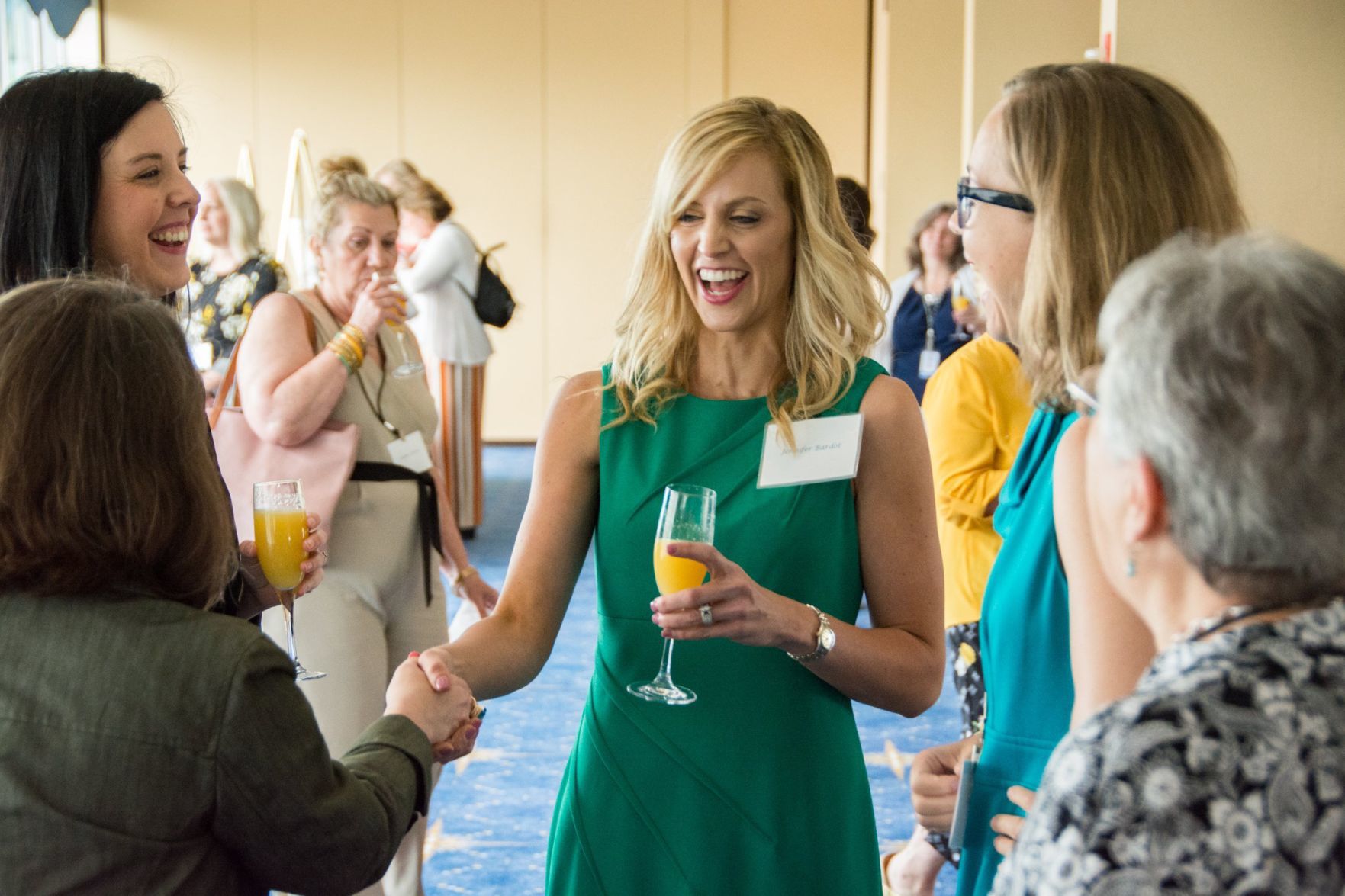 Guests chat before the luncheon
